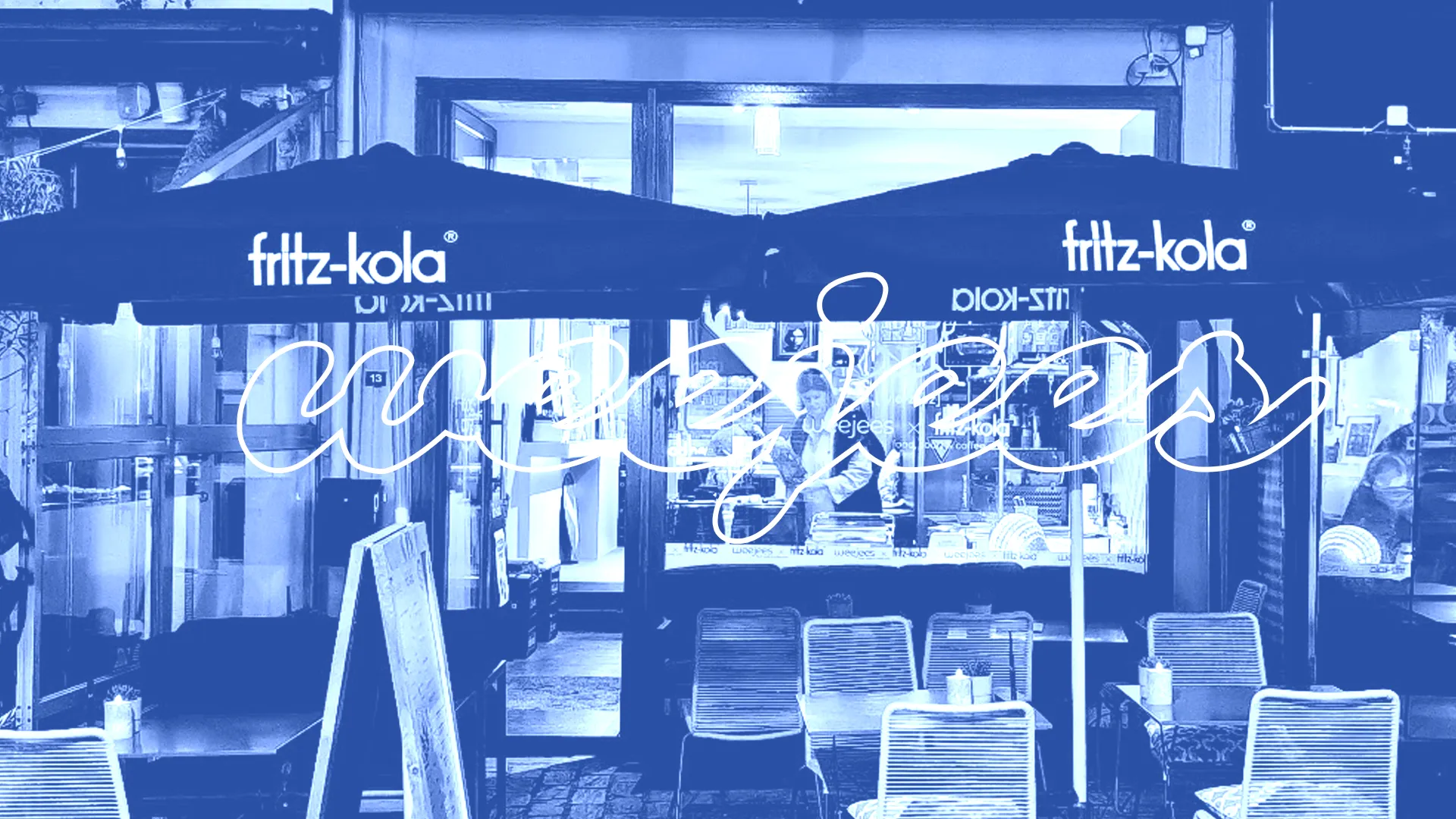 Logo on colored background